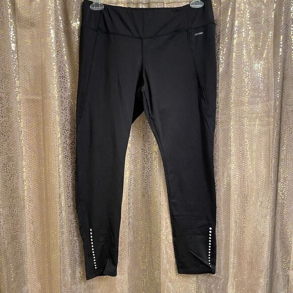 Jockey Shiny Black Full Length Active Leggings, XL - Picture 1 of 6
